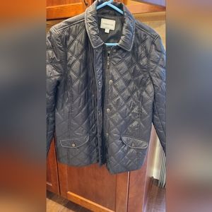 Women's Charter Club Quilted Jacket Size Medium Black